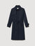 Trench coat with pleated inset