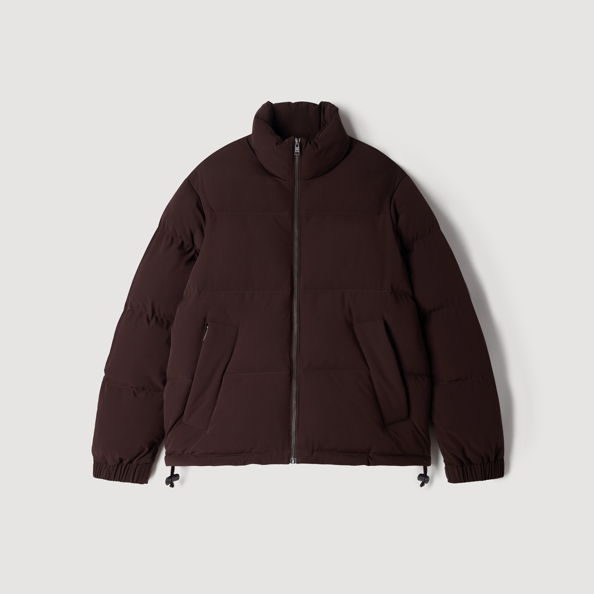 Zip-up tech fabric puffer jacket - Men | Sandro
