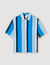 Flowing striped short-sleeved shirt