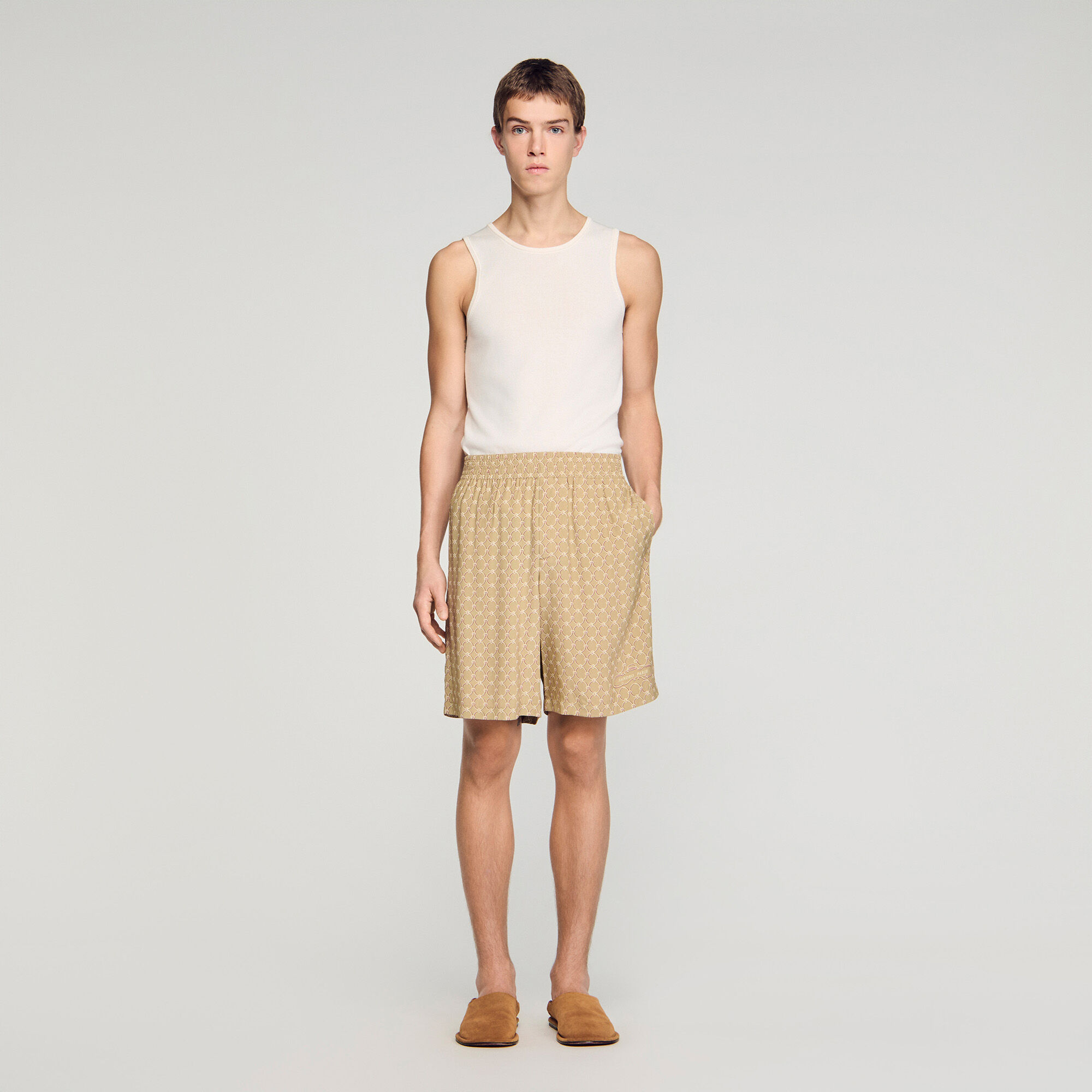 Link print floaty shorts