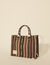 Tote bag in striped canvas