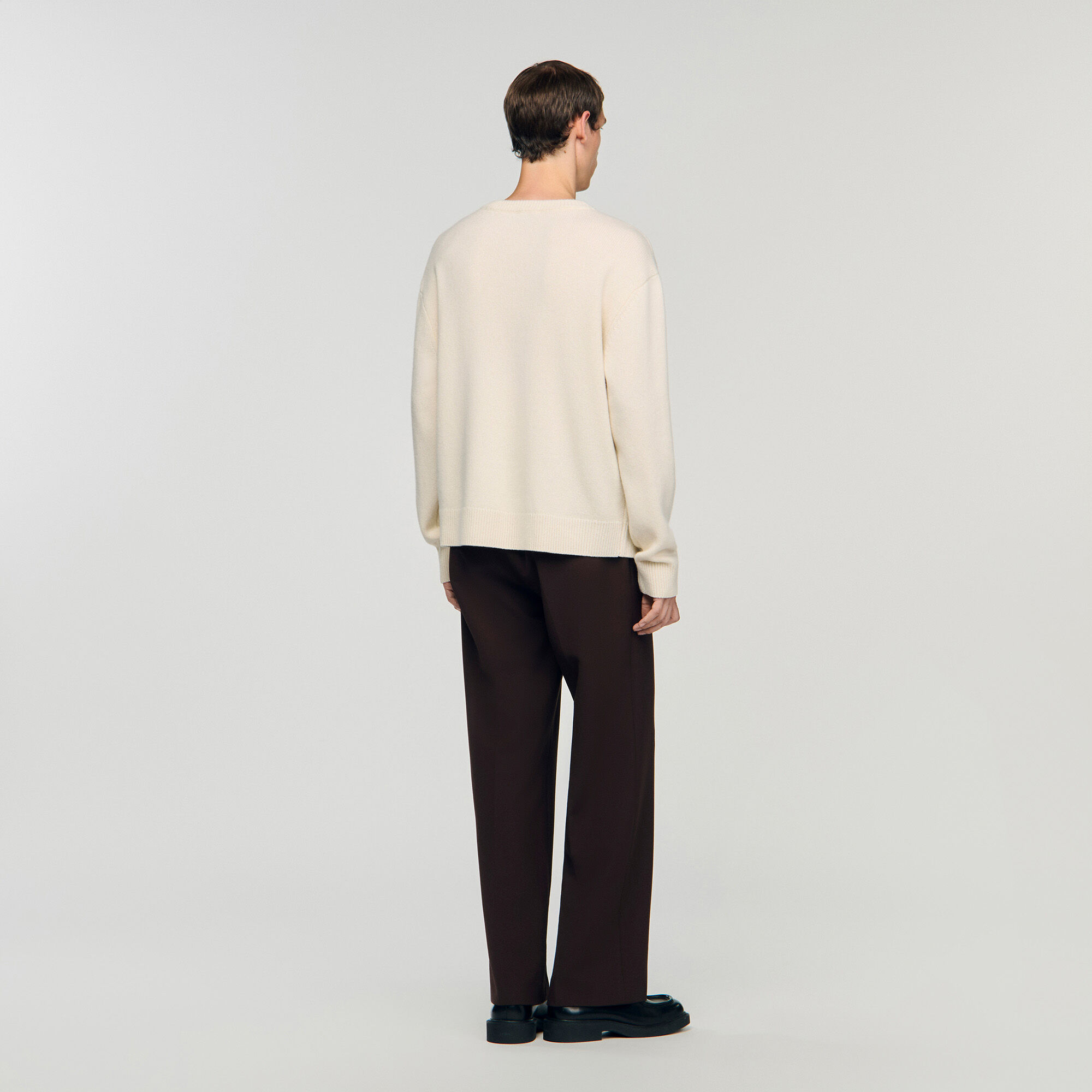 Wool jumper with flower detail