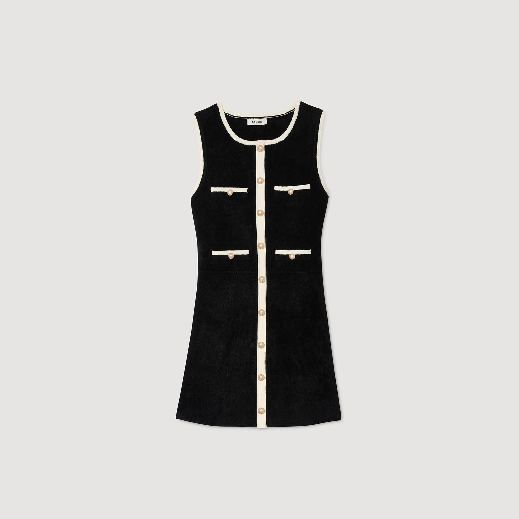 Short velvet knit dress