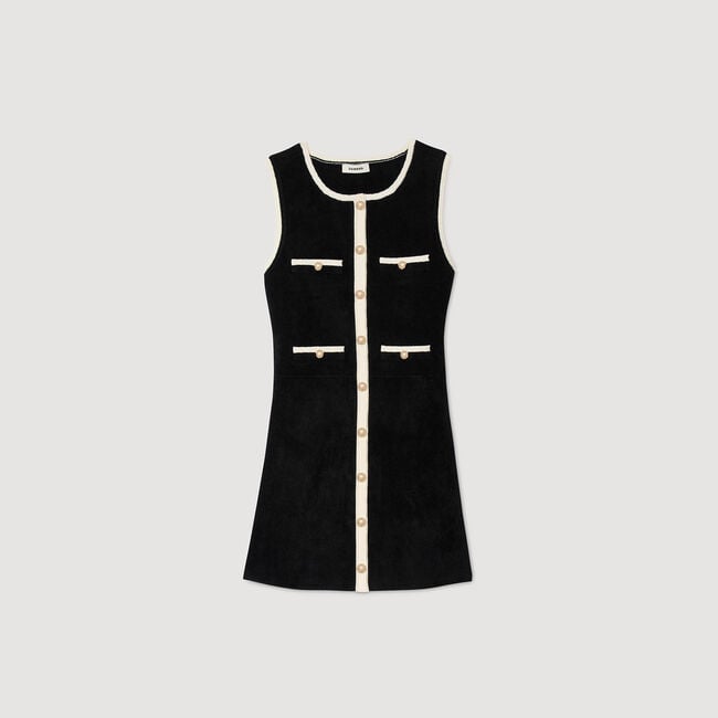 Short velvet knit dress