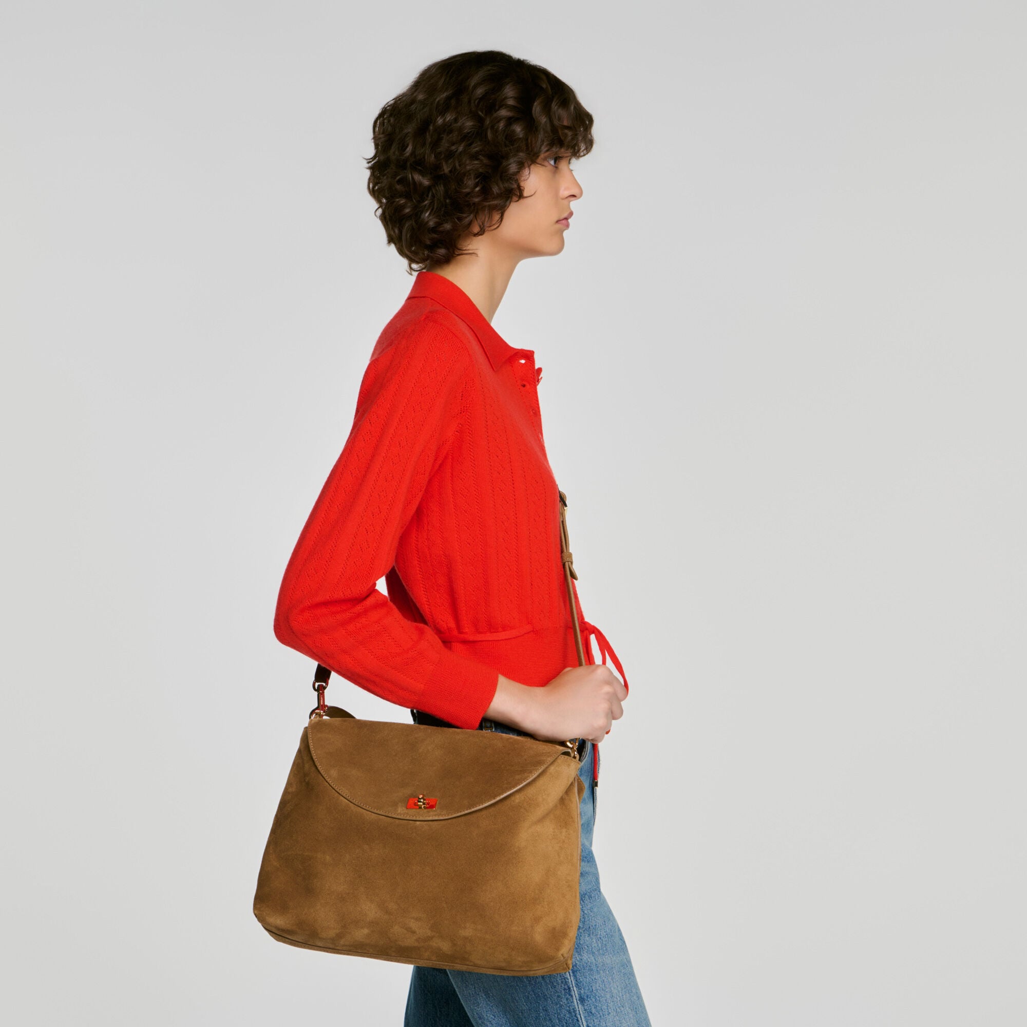 LE GRAND BAZAAR suede bag
