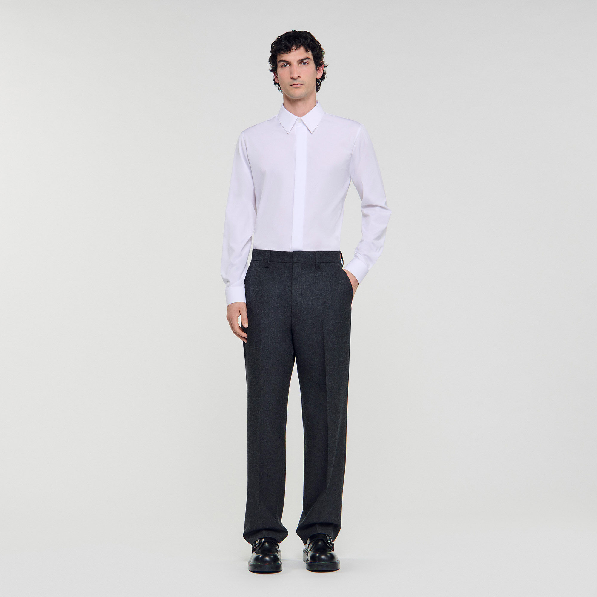 Wool suit trousers