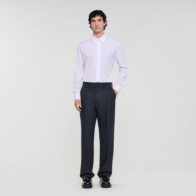 Wool suit trousers