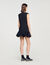 Short tailored dress with ruffle