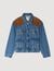 Denim and suede jacket
