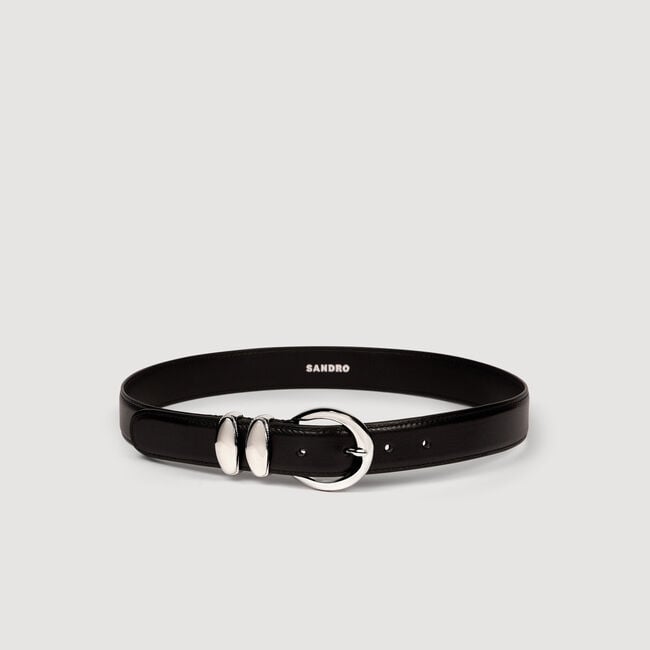 Smooth leather belt