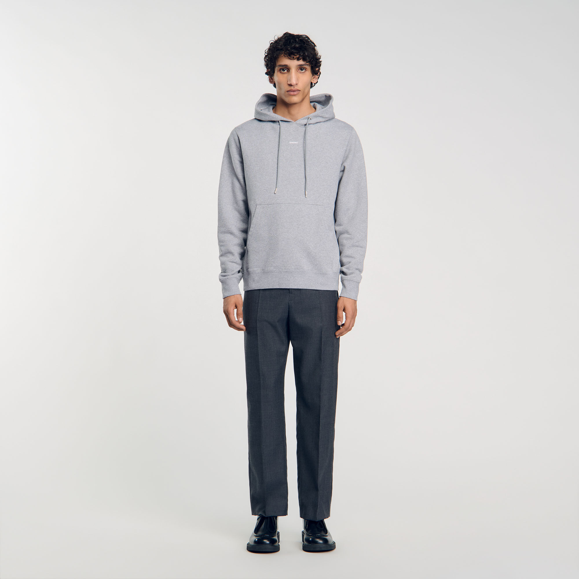 Men s organic cotton embroidered hoodie