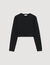Cropped embroidered T-shirt