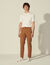 Cotton carrot-fit trousers