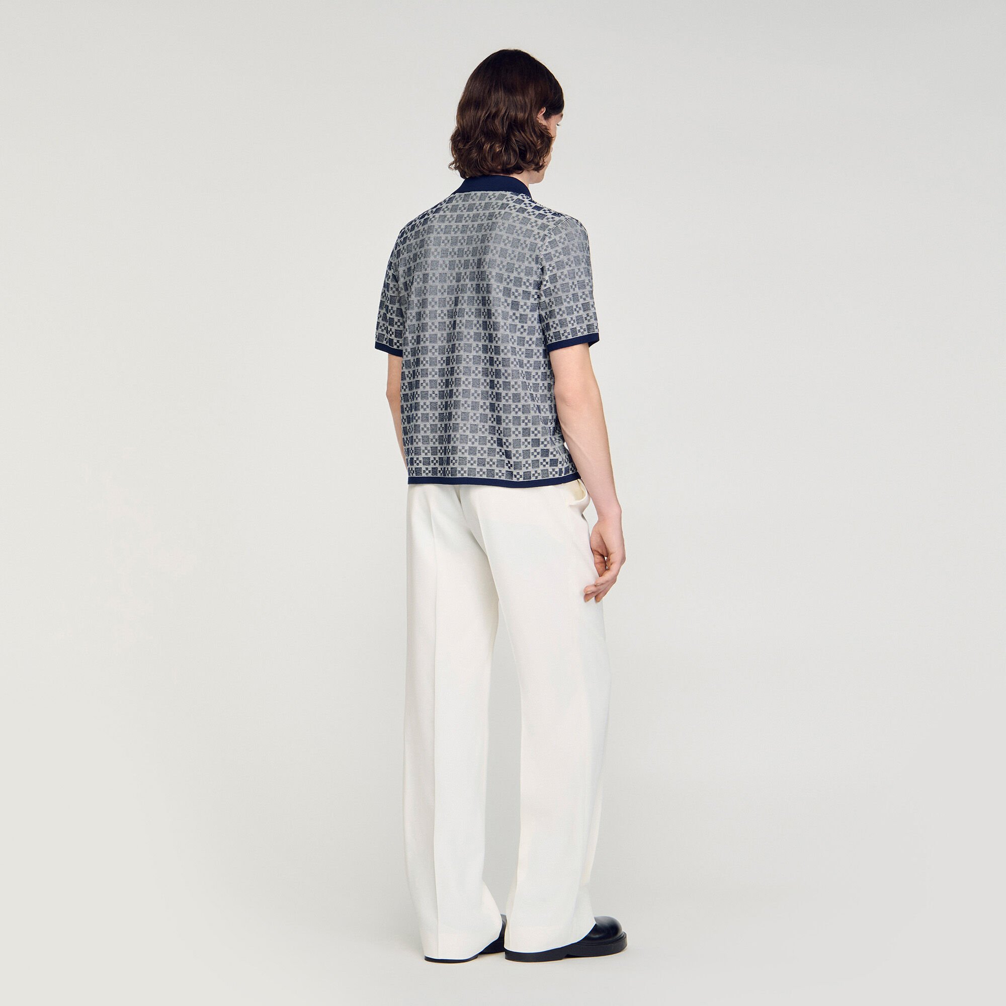 Square Cross jacquard shirt