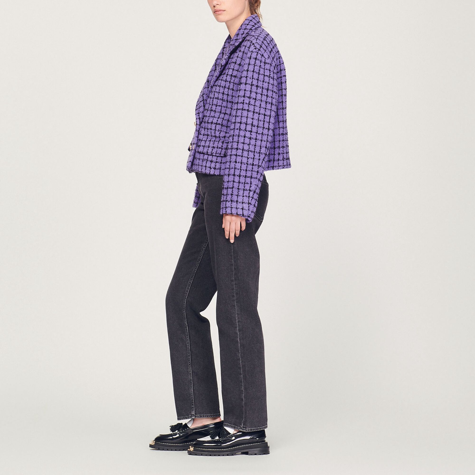 Cropped tweed jacket
