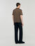 Knitted polo shirt with zip collar