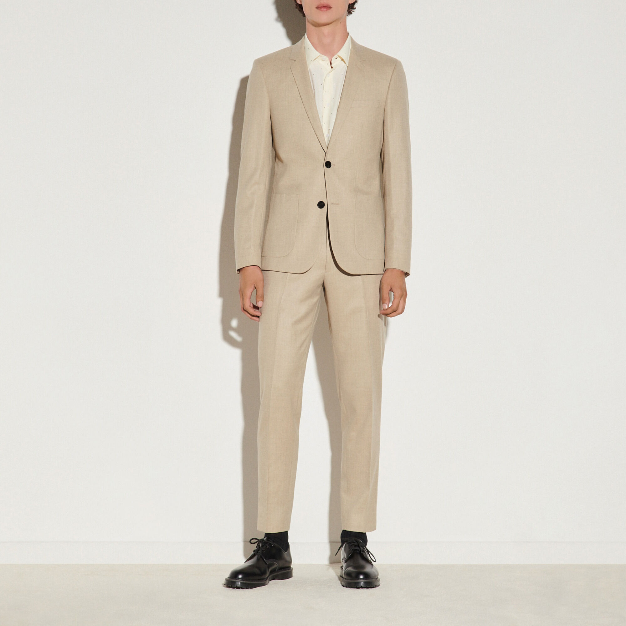 Flannel suit jacket