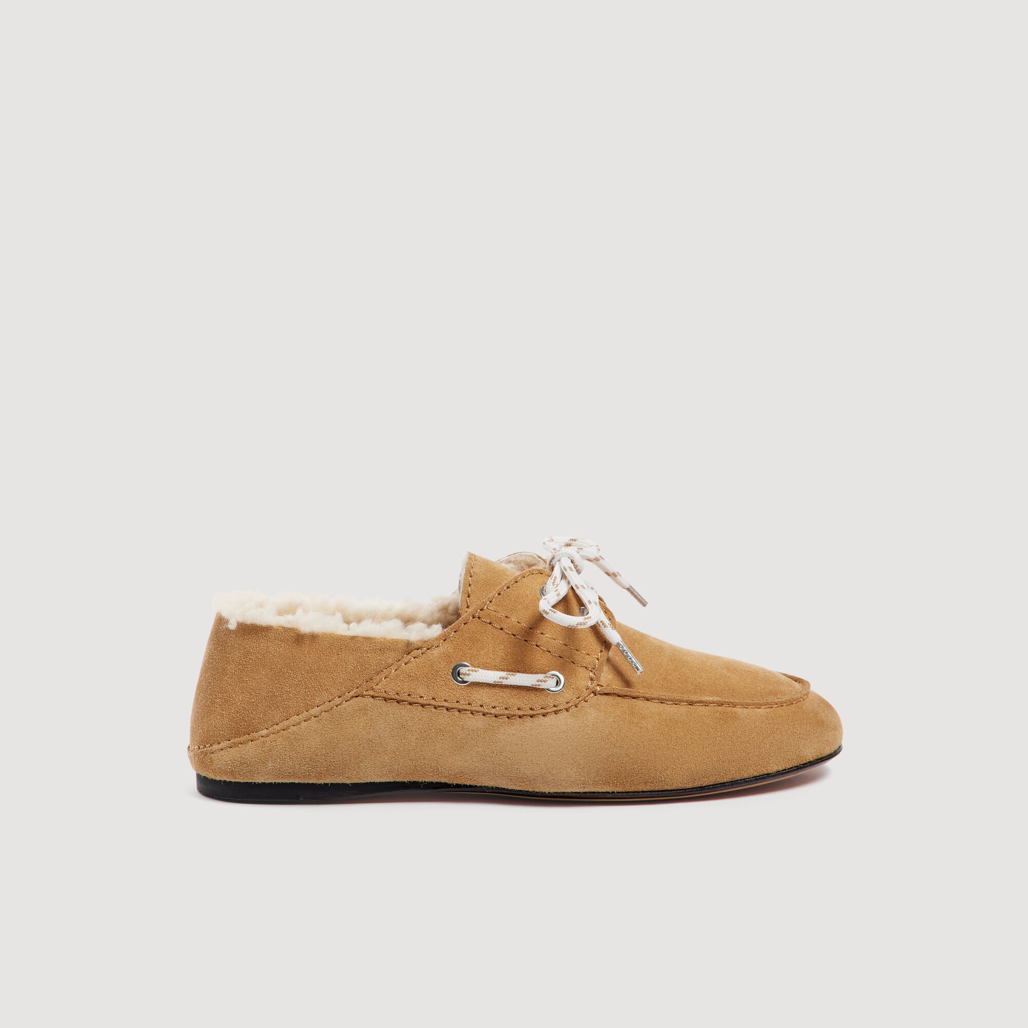 Shearling boat shoes - Women | Sandro