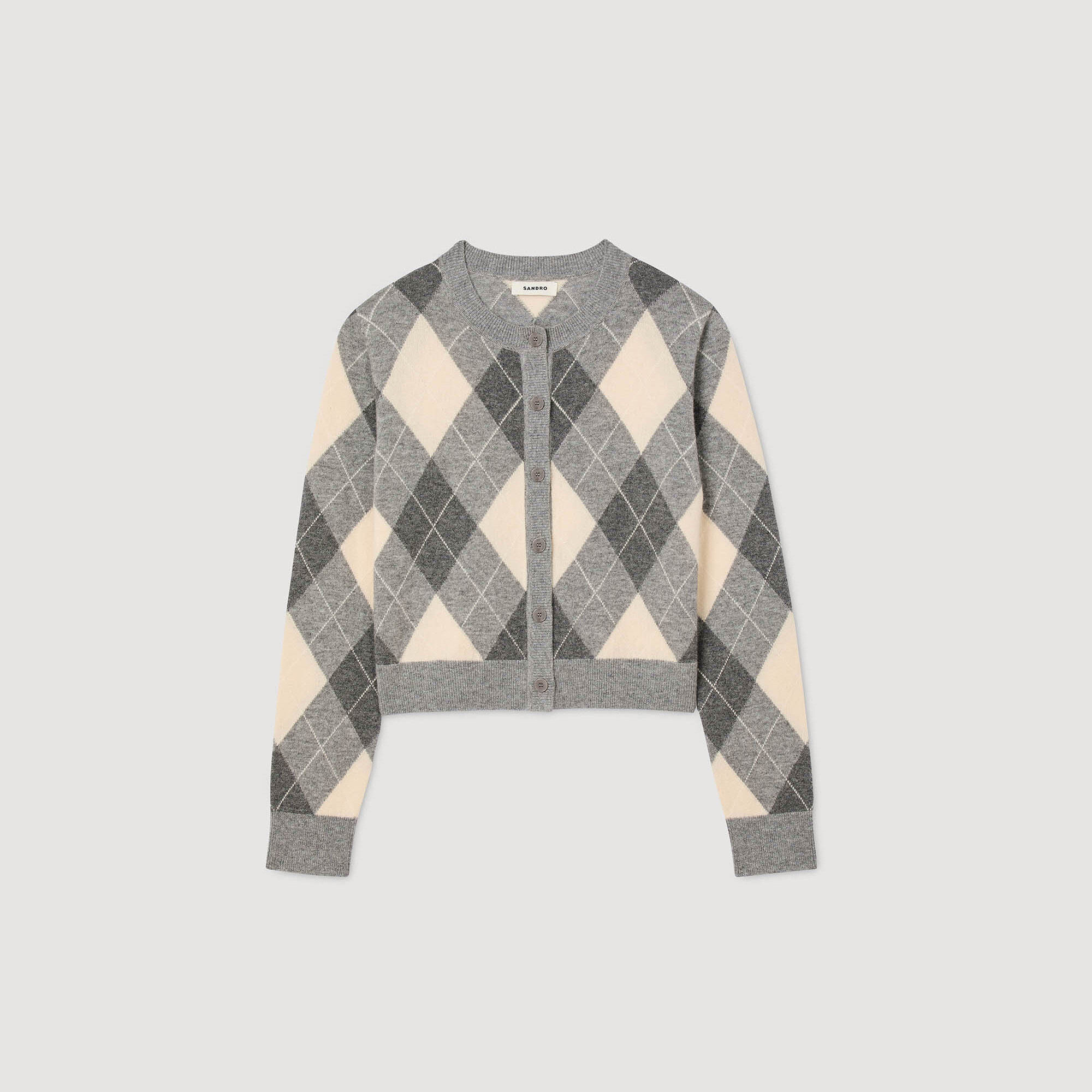 Argyle pattern cardigan