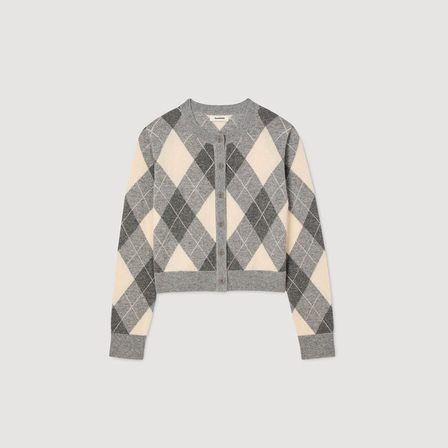 Argyle pattern cardigan