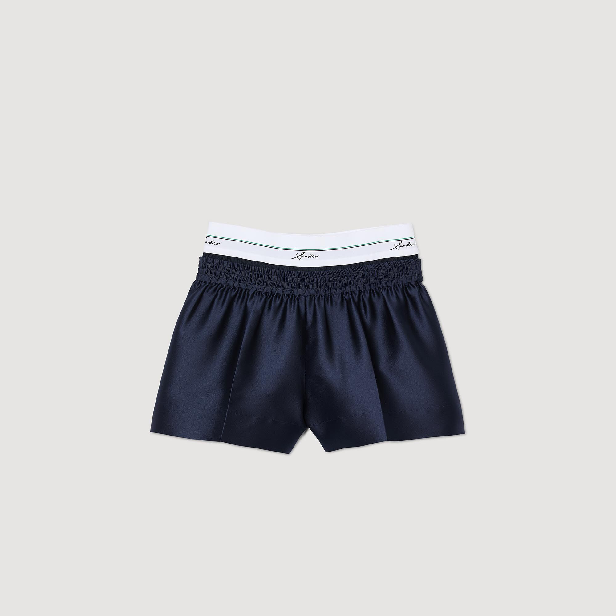 Satin 2-in-1 effect shorts