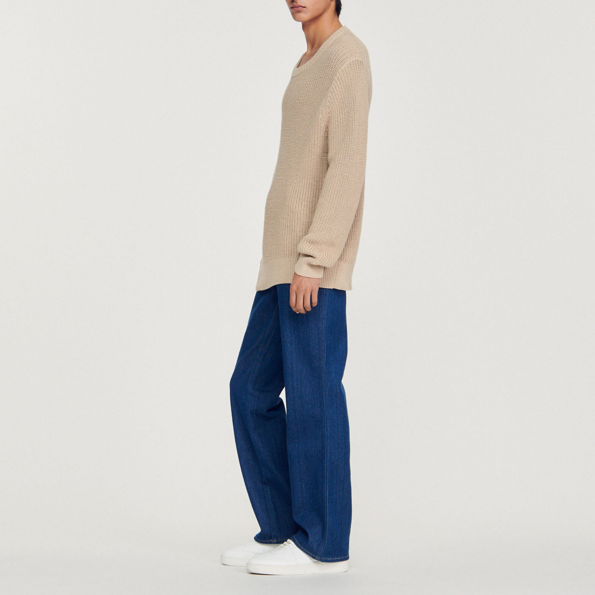 Cotton and silk sweater