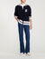 Two-tone knitted cardigan