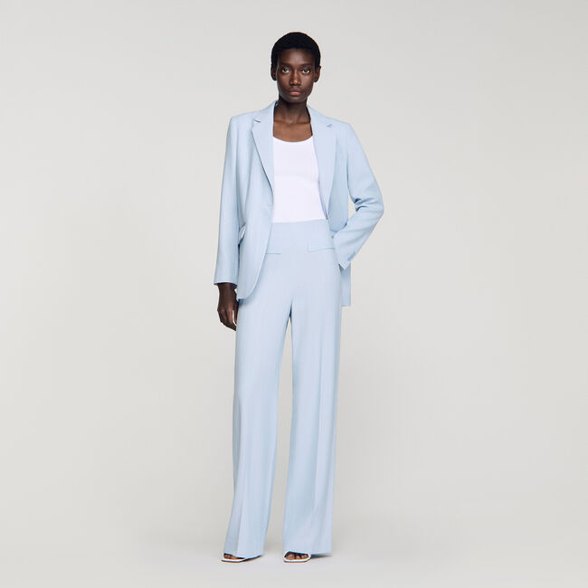 Striped sequin trousers