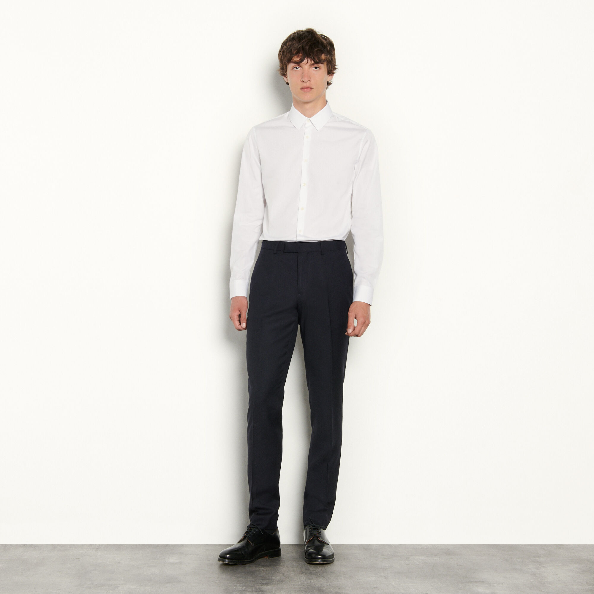 Virgin wool suit trousers