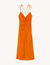 Midi dress with narrow straps