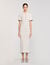 Knitted maxi dress with polo neck