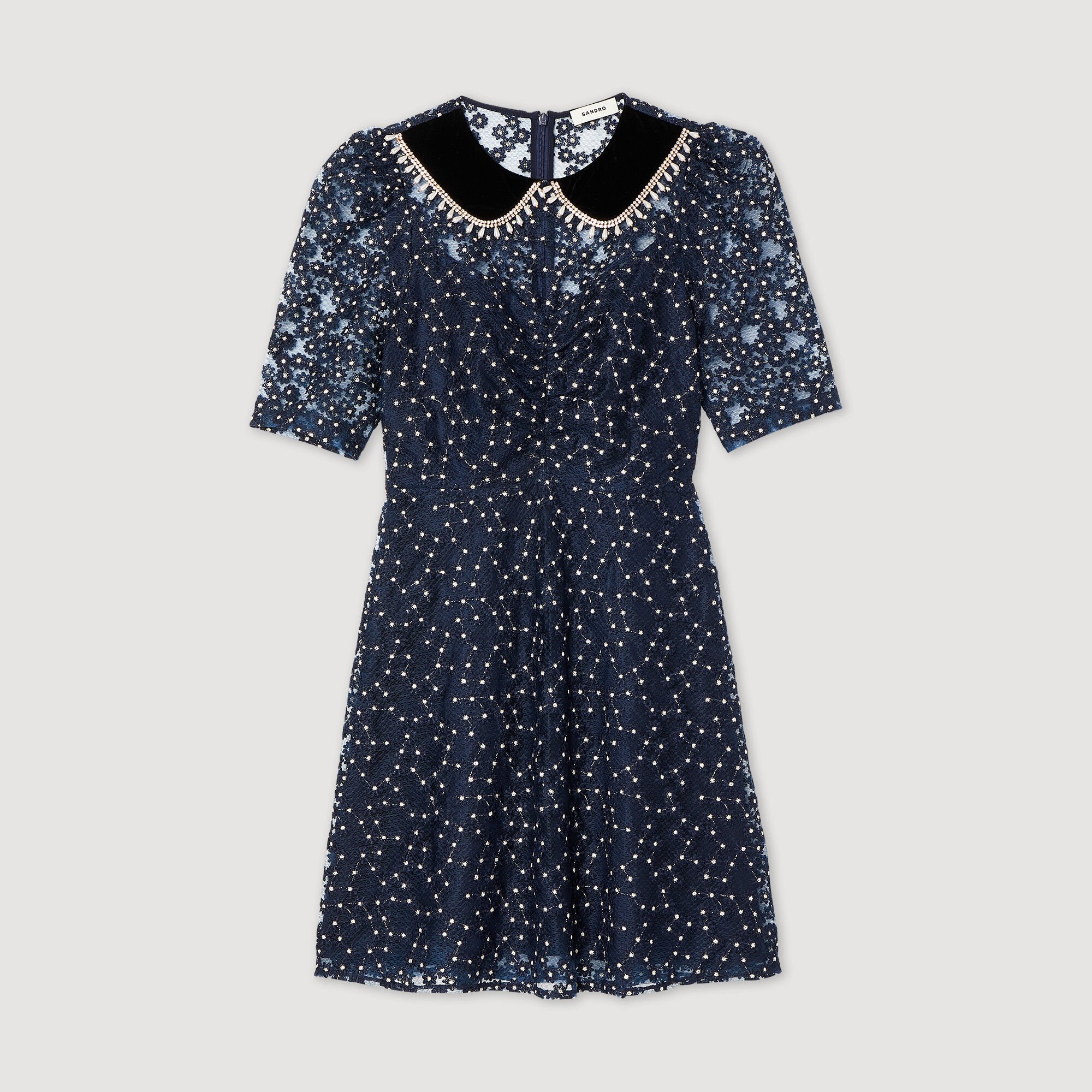Short dress with Peter Pan collar