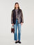 Oversized leather jacket with studs