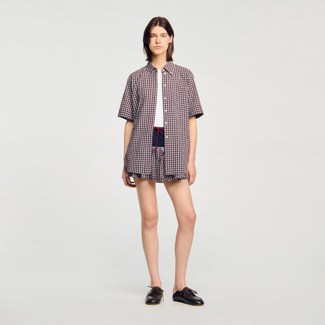 Oversized check shirt