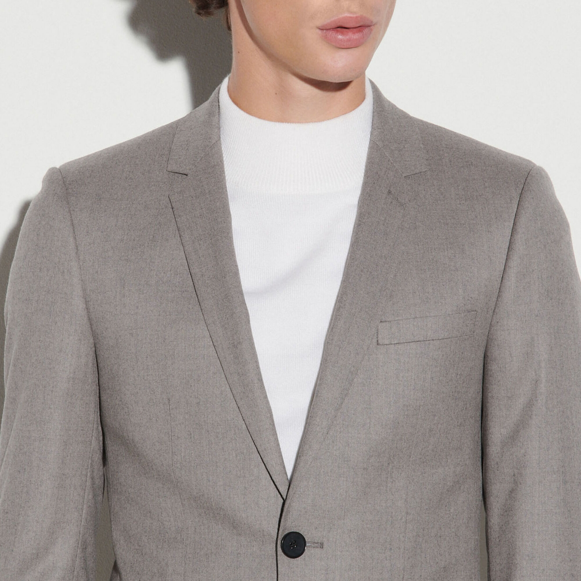 Flannel suit jacket