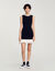 Short knit dress with beaded neck