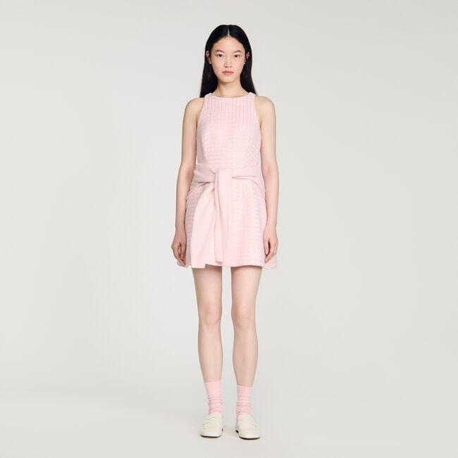 Sequin tweed short dress