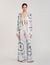 Spiral-motif wide-leg trousers