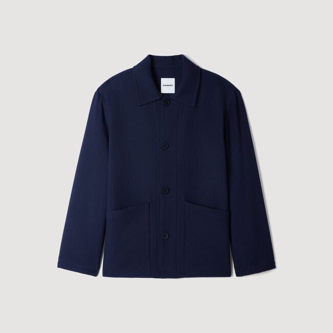 Buttoned wool worker jacket