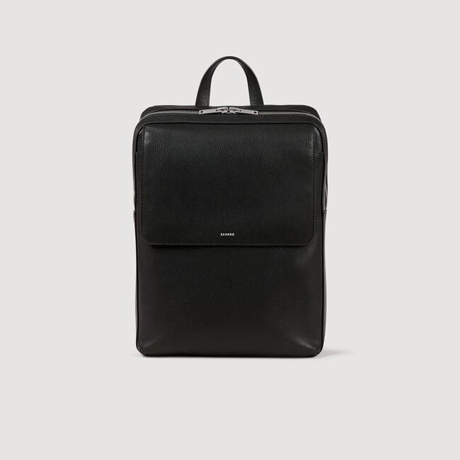 Recycled leather backpack