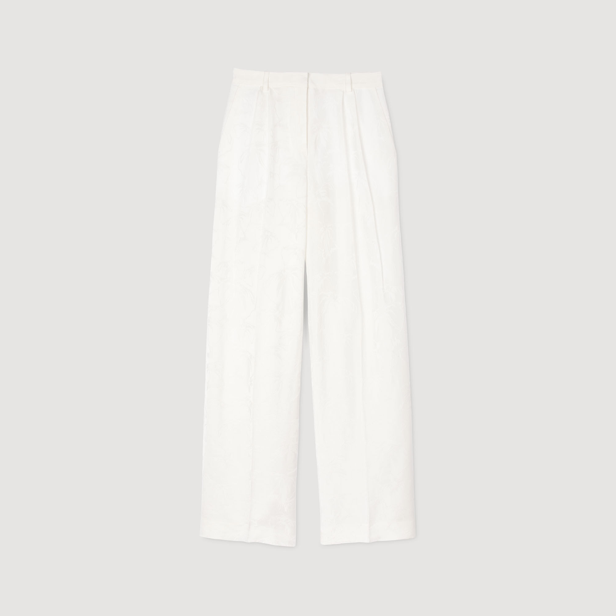 Jacquard flowers trousers