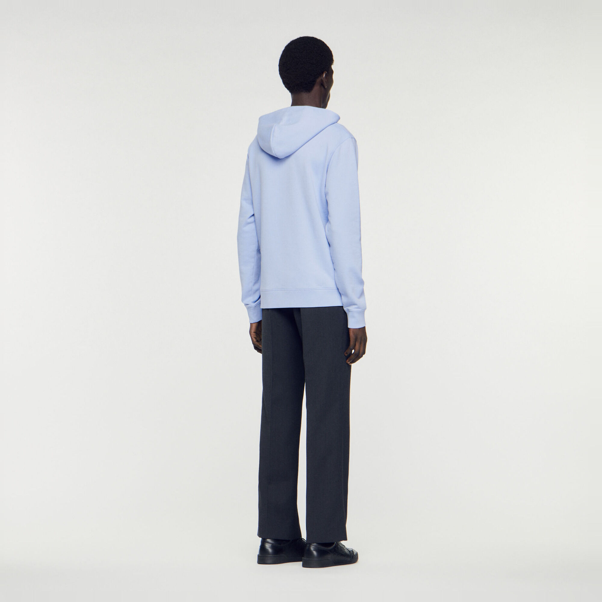 Hooded sweatshirt with rubber logo