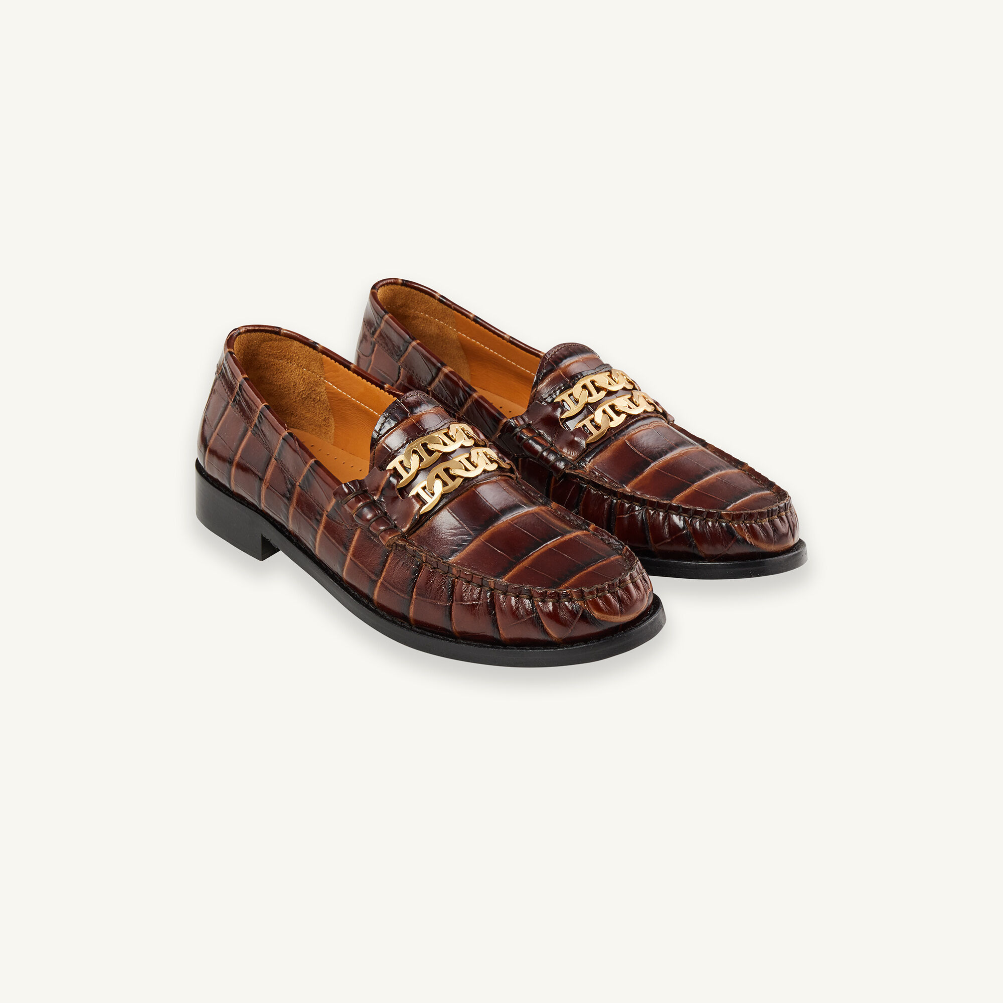 Leather loafers brown For Women Sandro Paris