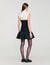 Short two-tone ruffled dress