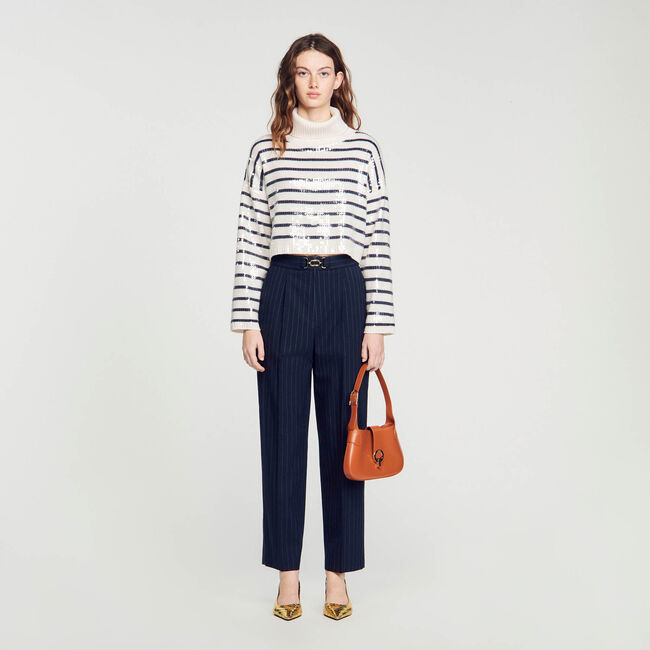 Striped trousers
