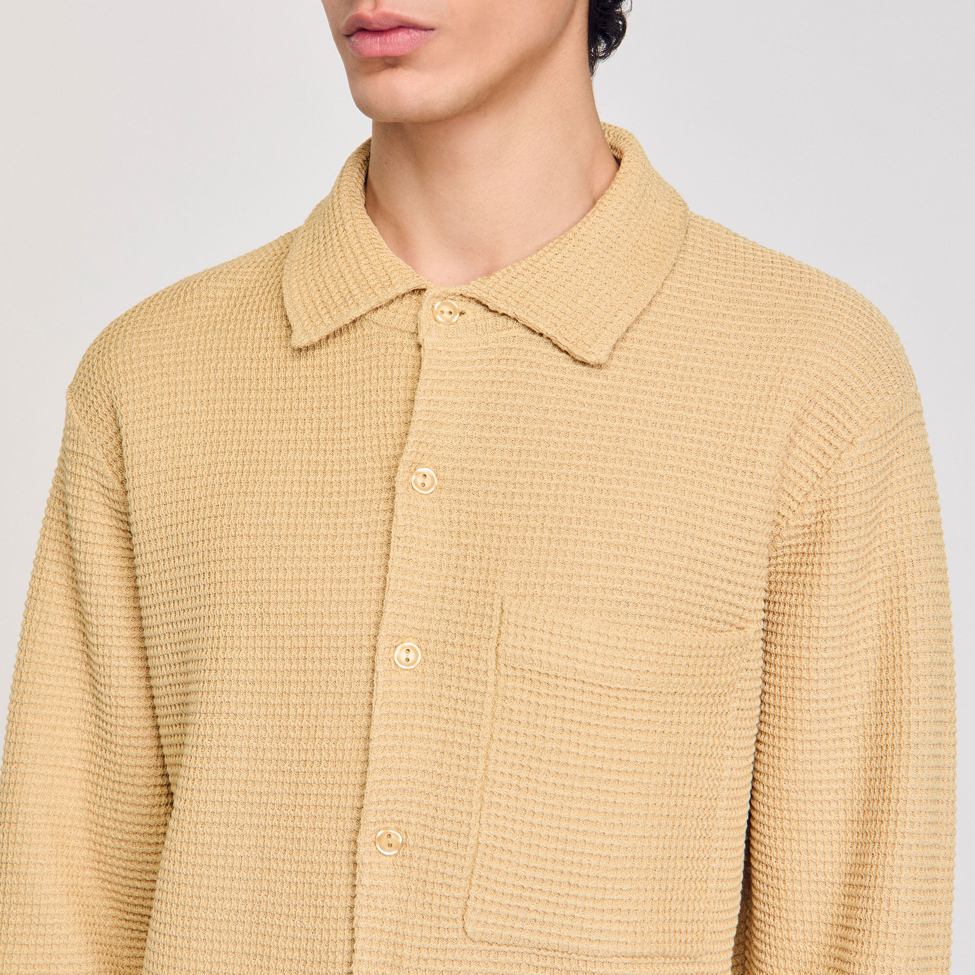 Oversized knit shirt