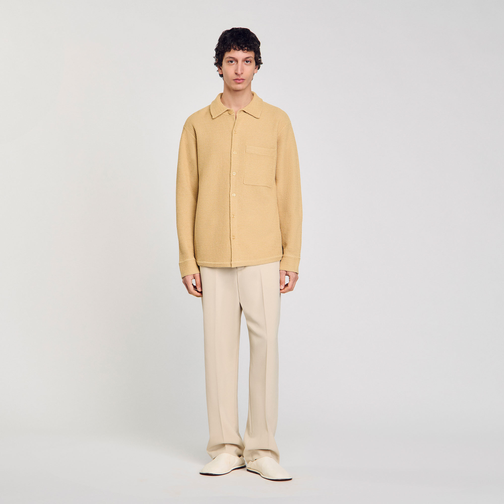 Oversized knit shirt