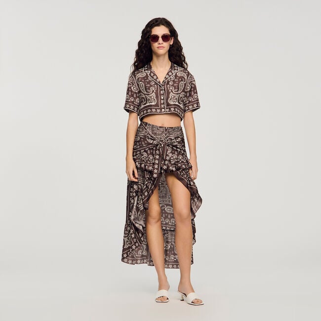 Bandana print short skirt