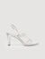 Leather sandals with a wide heel