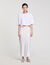 Cropped pearl bead T-shirt